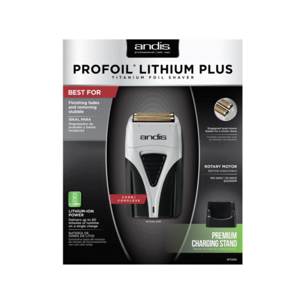 ANDIS PROFOIL LITHIUM PLUS TITANIUM FOIL SHAVER 17200 MENS CORDLESS