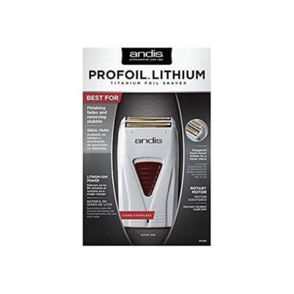ANDIS PROFOIL LITHIUM TITANIUM FOIL SHAVER CORD CORDLESS #17150 HYPO-ALLERGENIC