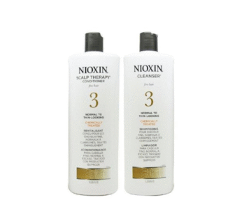 NIOXIN SYSTEM 3 CLEANSER SHAMPOO & SCALP THERAPY CONDITIONER 33.8 OZ/LITER DUO