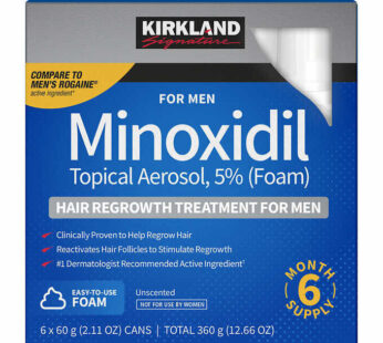 Kirkland Minoxidil 5% Foam Men 6 Month Hair Loss Regrowth Treatment (128 boxes)