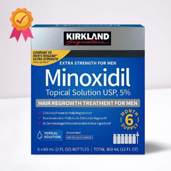 KIRKLAND MINOXIDIL 5% MENS EXTRA STRENGTH HAIR LOSS REGROWTH SOLUTION
